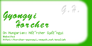 gyongyi horcher business card